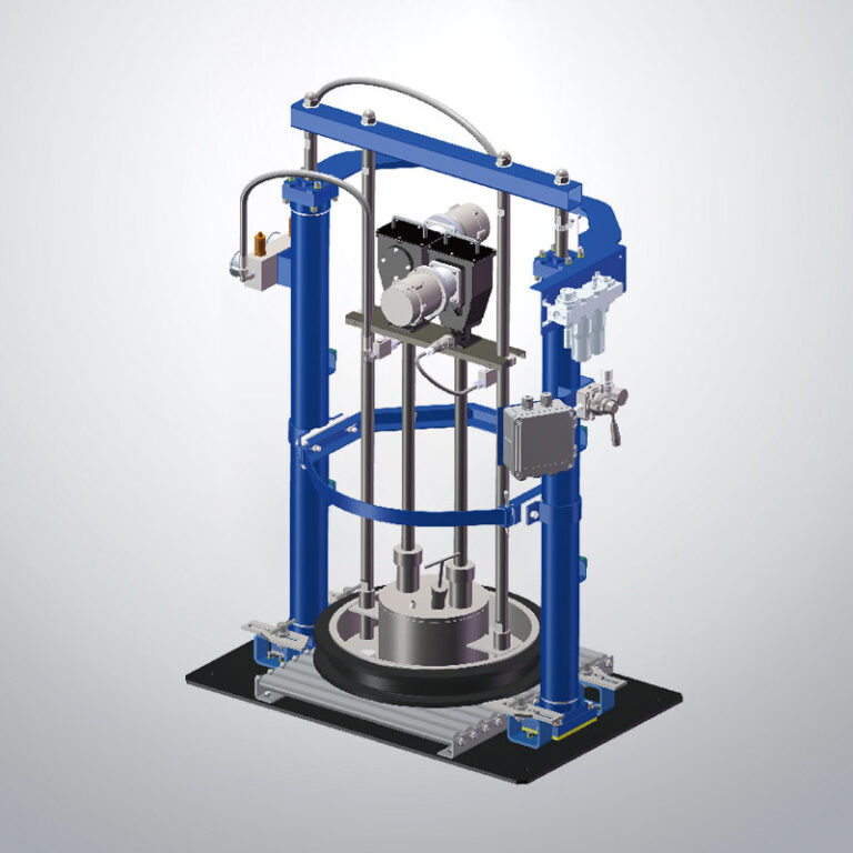 180 kg drum grease pump on frame supplied by Hydraulic Squad