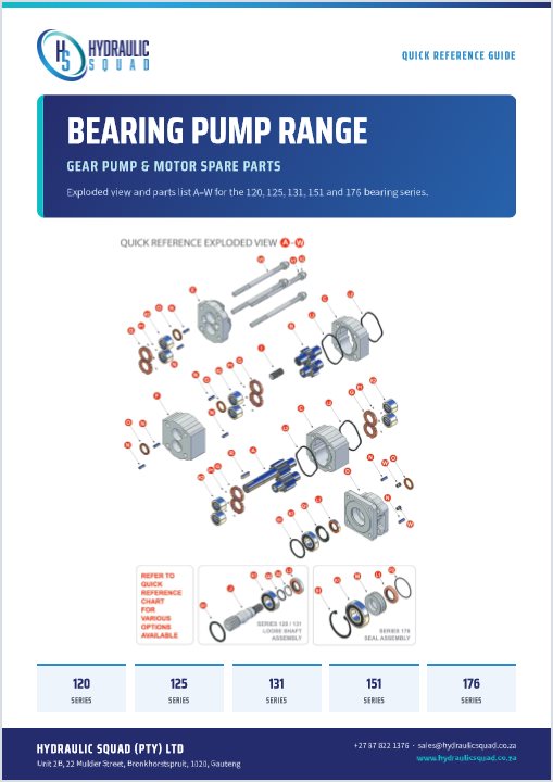 Cover of the Hydraulic Squad Bearing Pump Range quick reference guide